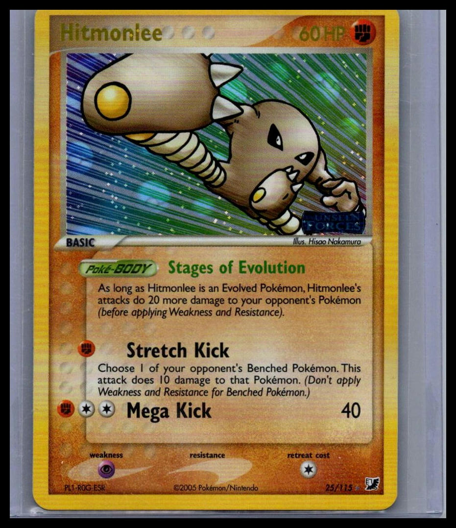 Hitmonlee Unseen Forces #25/115 HOLO STAMPED