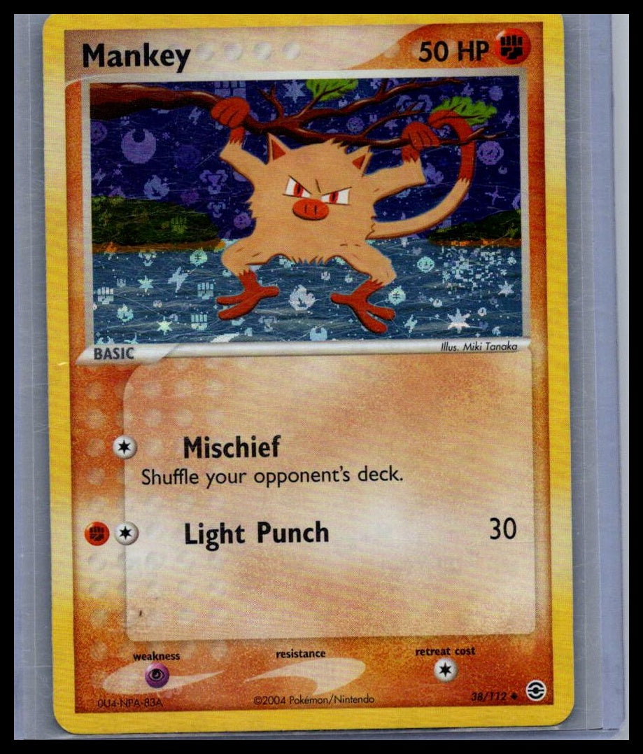 Mankey FireRed & LeafGreen #38/112 REVERSE HOLO