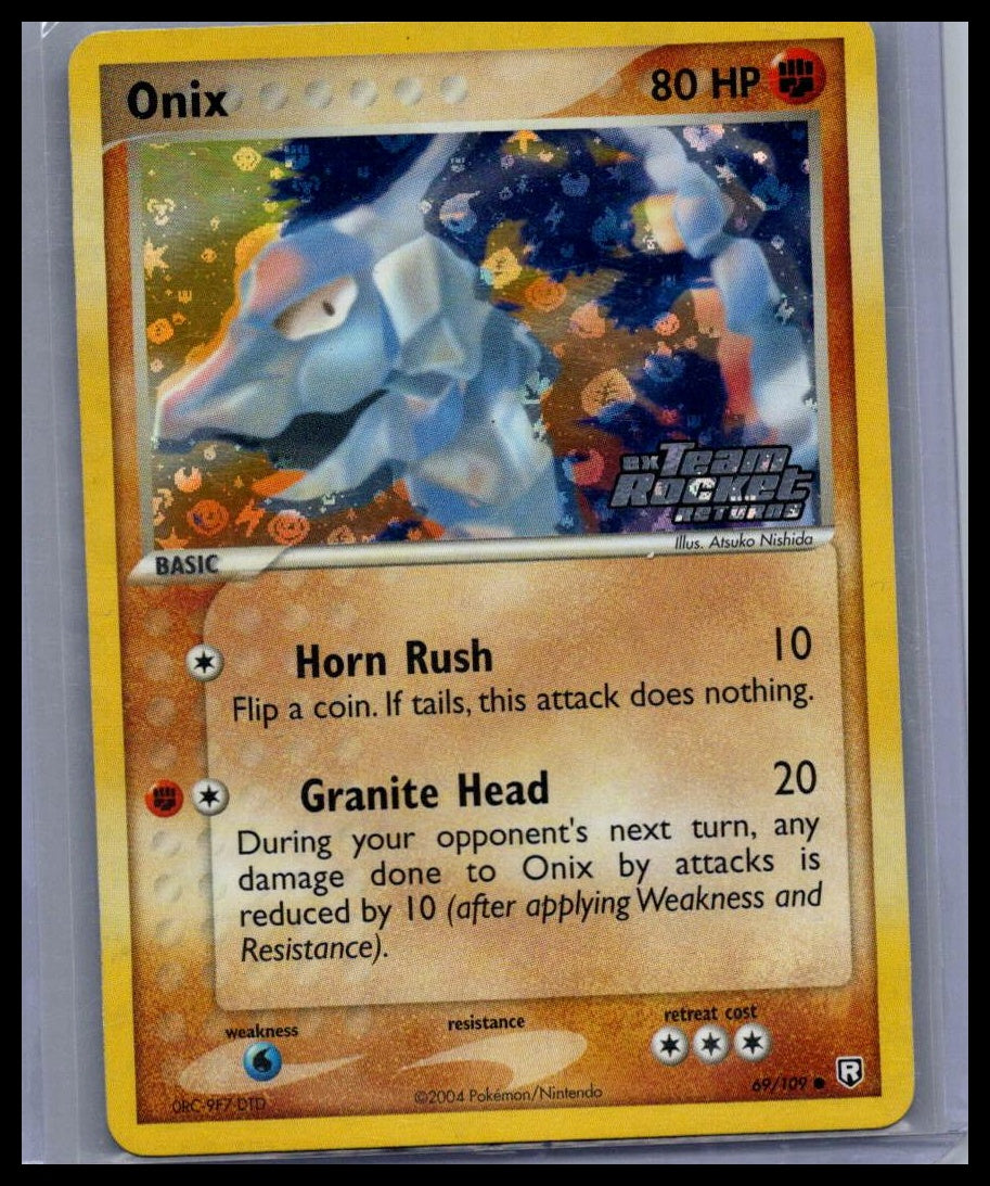 Onix Team Rocket Returns #69/109 REVERSE HOLO - STAMPED