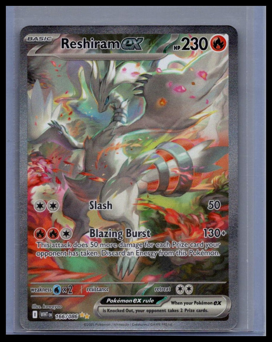Reshiram ex 2025 Pokémon Scarlet & Violet - White Flare #166
