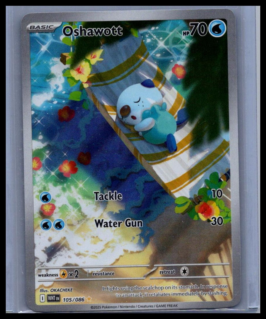 Oshawott 2025 Pokémon Scarlet & Violet - White Flare #105/086