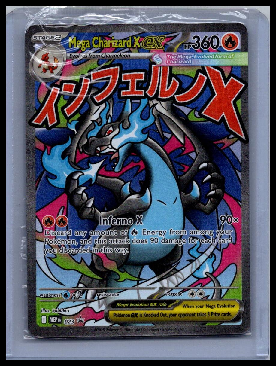 Mega Charizard X ex ME: Mega Evolution Promo #023 SEALED