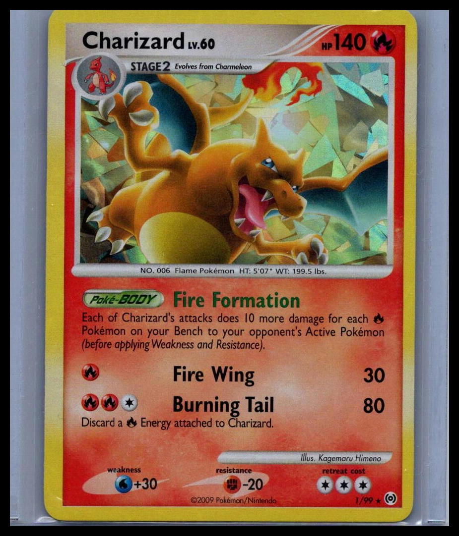 Charizard Miscellaneous Cards & Products #001/099 CRACKED ICE HOLO
