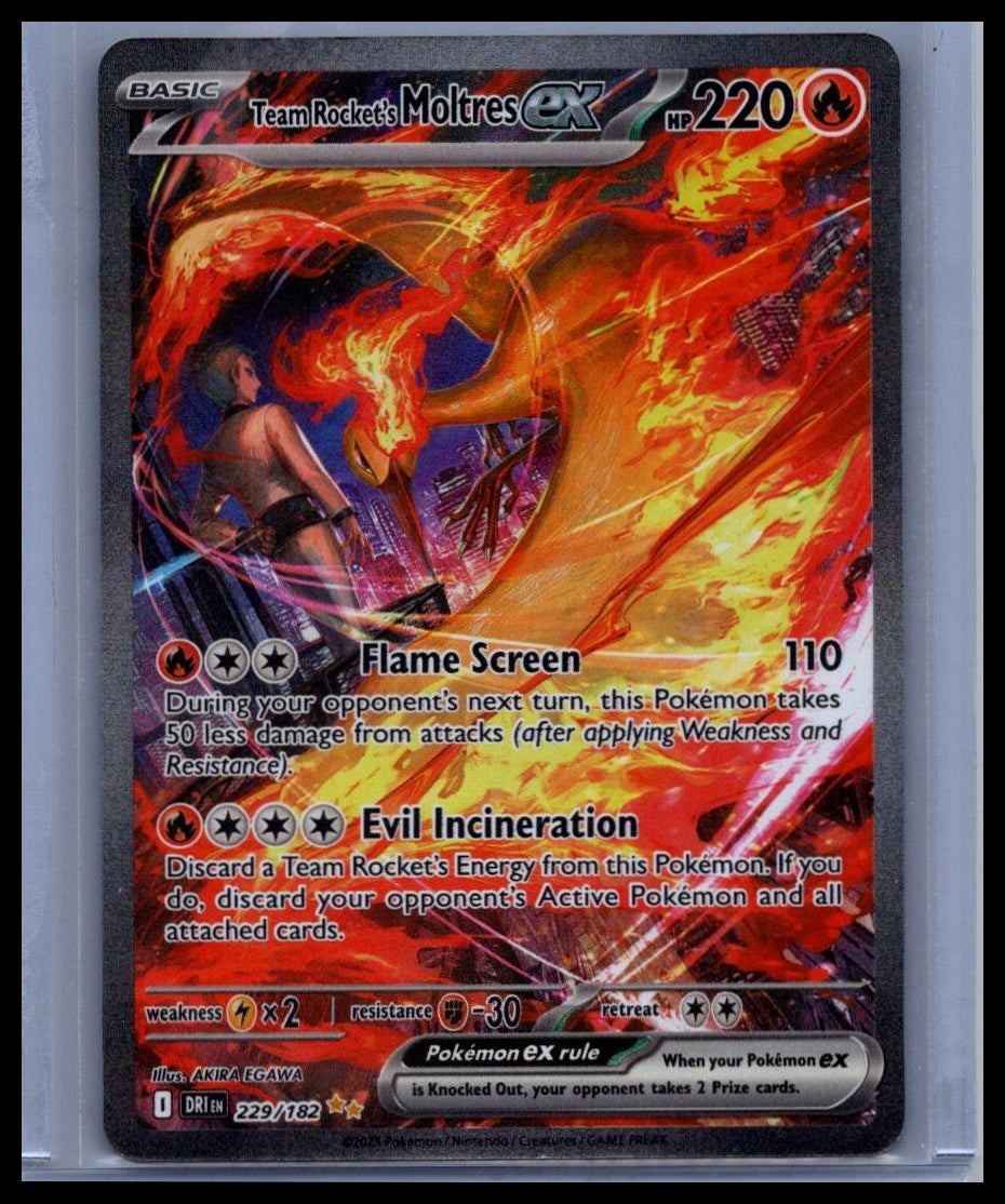 Team Rocket's Moltres ex SV10: Destined Rivals #229/182