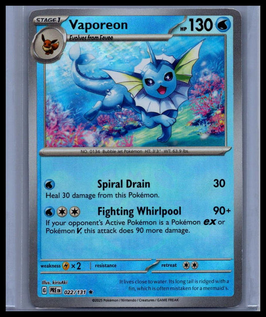 Vaporeon (Master Ball Pattern) SV: Prismatic Evolutions #022/131