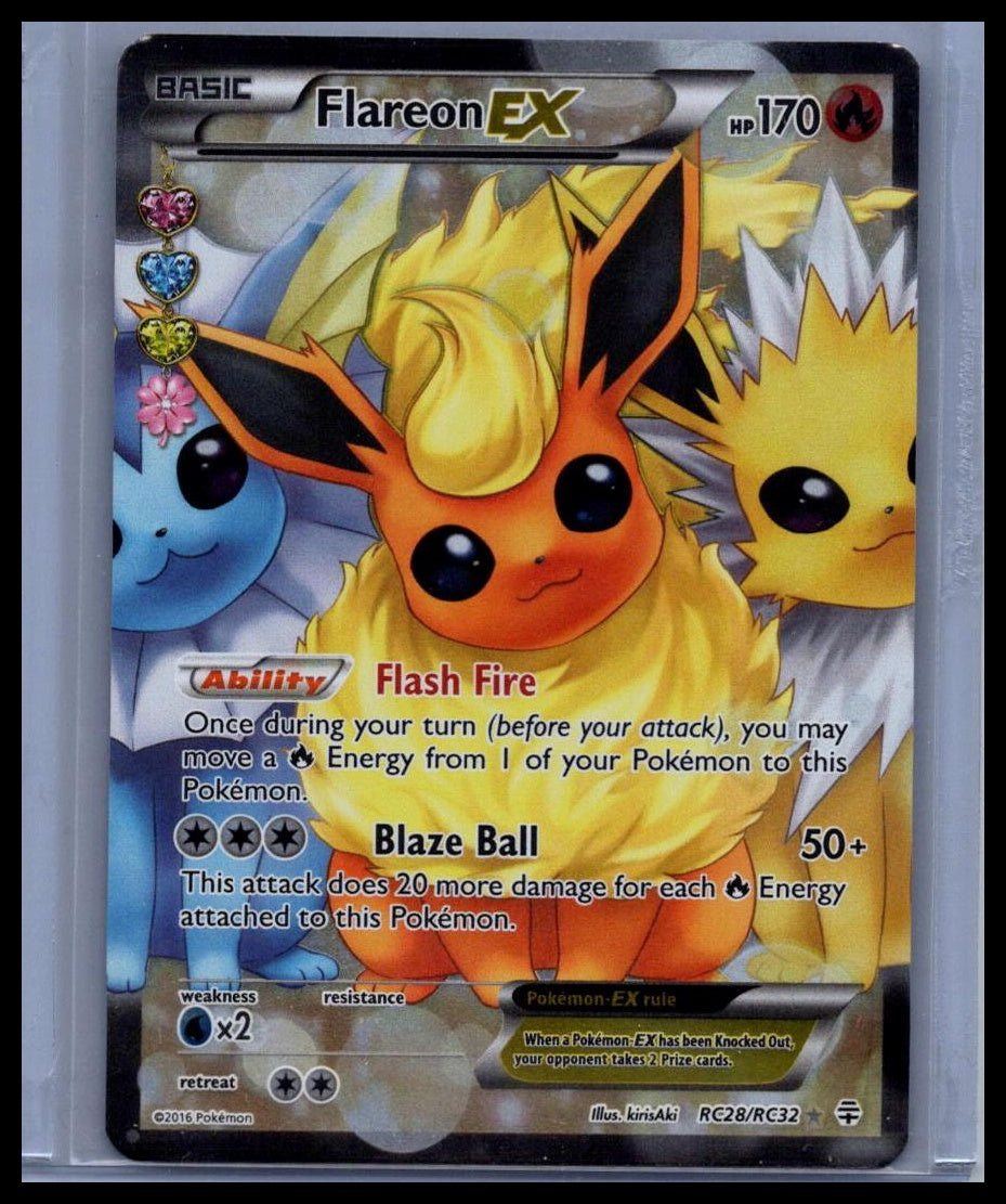 Flareon EX (Full Art) Generations: Radiant Collection #RC28/RC32