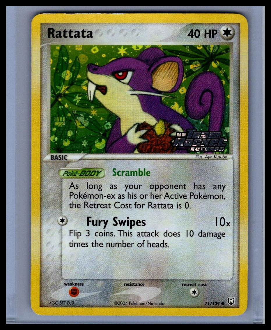 Rattata Team Rocket Returns Reverse Holo Promo #71/109