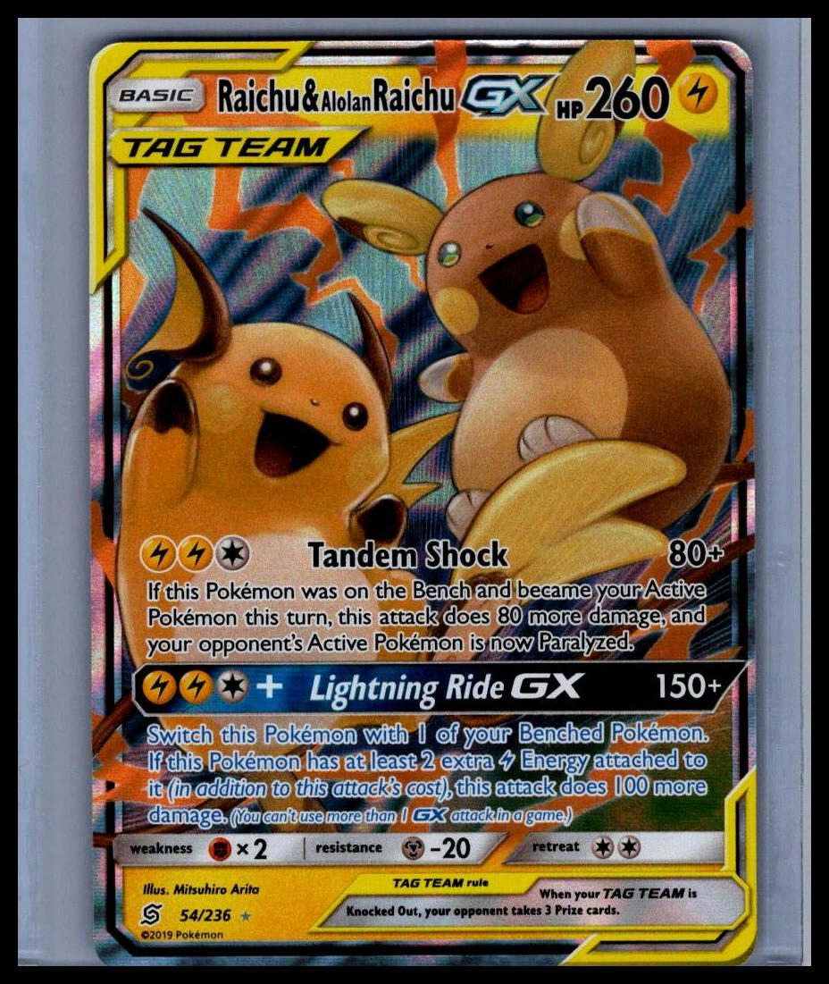 Raichu & Alolan Raichu GX SM - Unified Minds #54/236