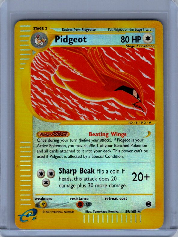 Pidgeot (59) Expedition #059/165 REVERSE HOLOFOIL NM - CLEAN