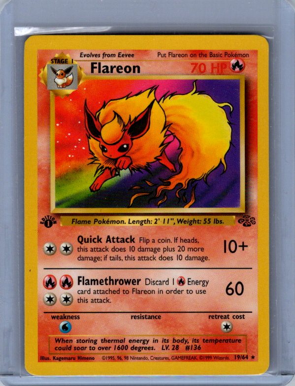Flareon (19) Jungle #19/64 1ST EDITION NM - CLEAN