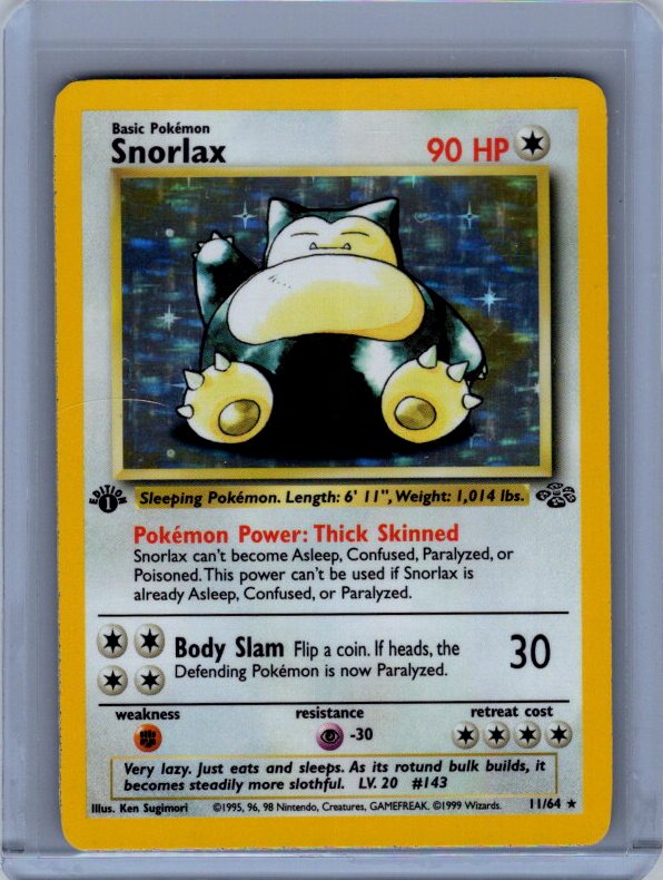 Snorlax (11) Jungle #11/64 1ST EDITION HOLO NM - CLEAN