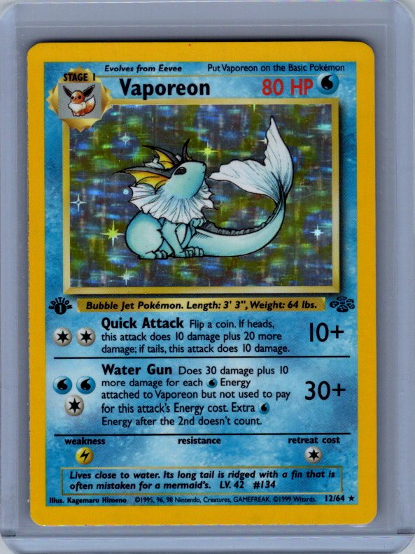 Vaporeon (12) Jungle #12/64 1ST EDITION NM - CLEAN