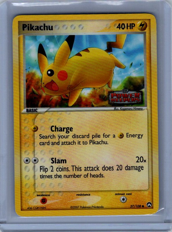 Pikachu Power Keepers #57/108 REVERSE HOLOFOIL - STAMPED