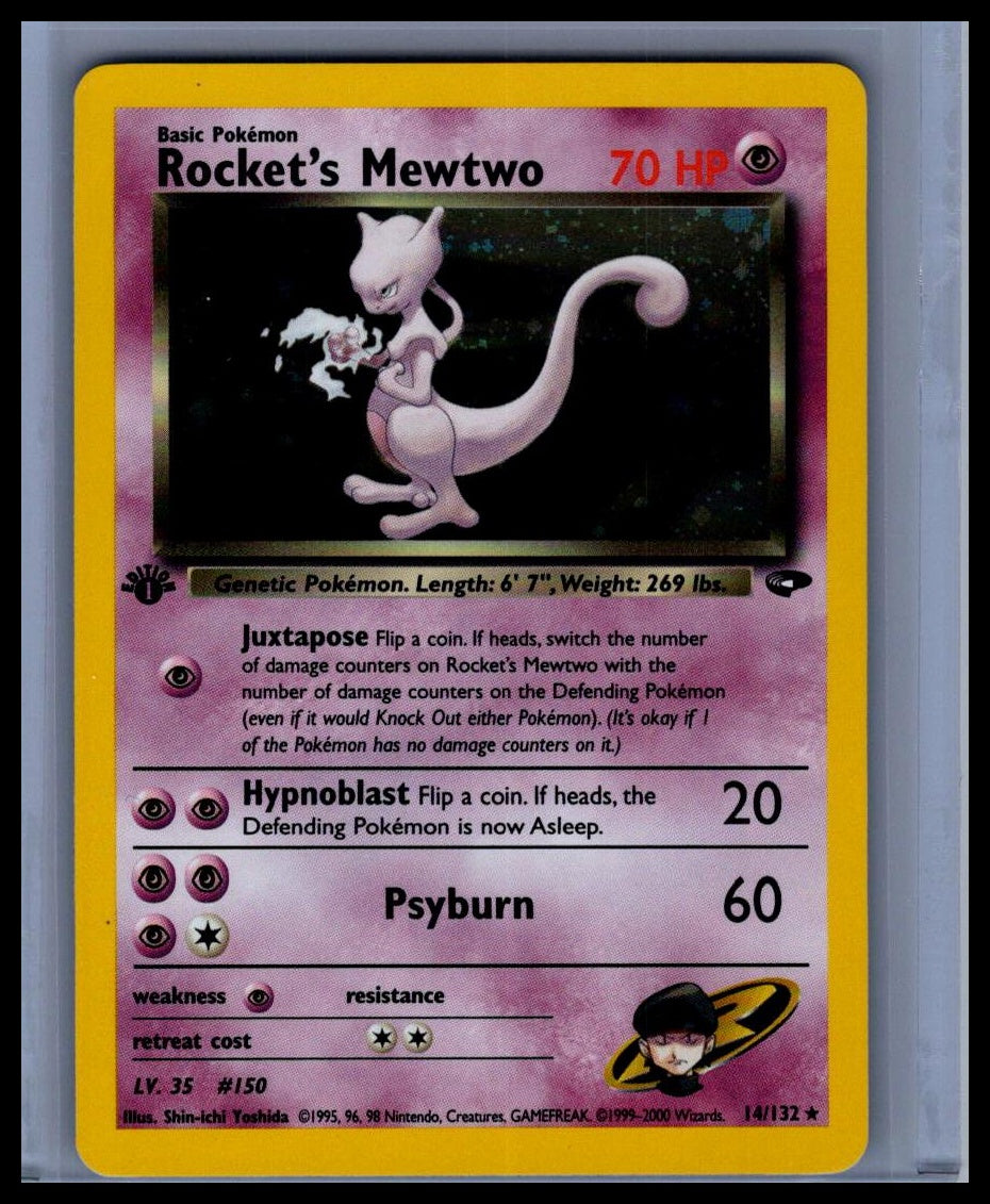 Rocket's Mewtwo #014/132 First Edition Gym Challenge
