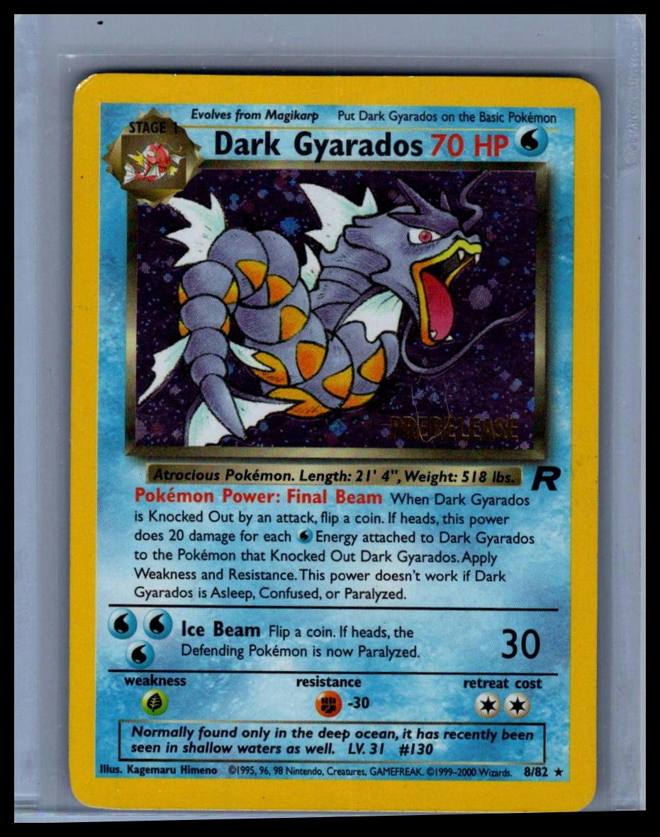 Dark Gyarados (Prerelease) #08/82 WoTC Promo
